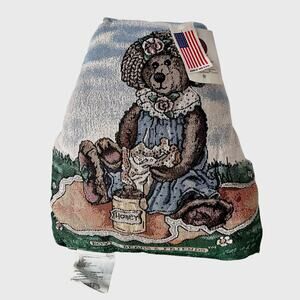 Vintage 90s Boyds Bears & Friend Forever Friends Tapestry Pillow Americana USA